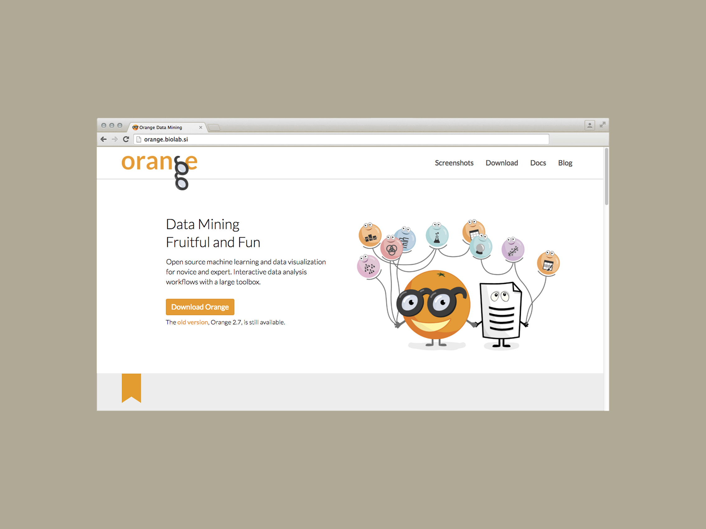 Orange web page design